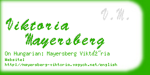 viktoria mayersberg business card